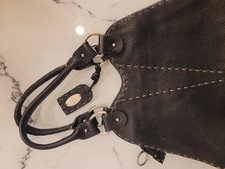 Fendi Leather Handbag Black 13a