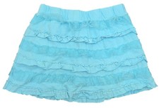 Girl's Justice Ruffled Lace Pull On Blue Skirt 100 Cotton Size 8 Shorts Under