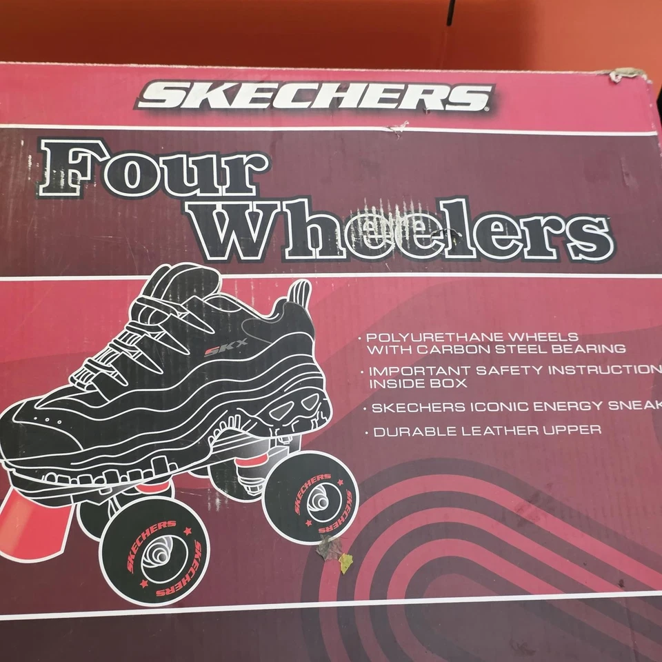 Patines Skechers Energy de 4 ruedas para hombre 8 negro rojo 237400 con caja Foto 3 de 3