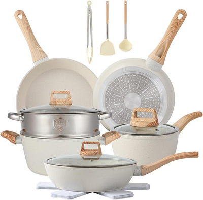 #ad 16PCS Pots and Pans Set Non Stick Cookware Set Nonstick with Cooking Set $45.98
