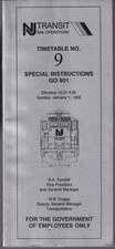 New Jersey Transit Employee Timetable #9 Spec...