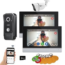 Wired Video Intercom System 7-inch HD Touchscreen Door Phone with WiFi Connect