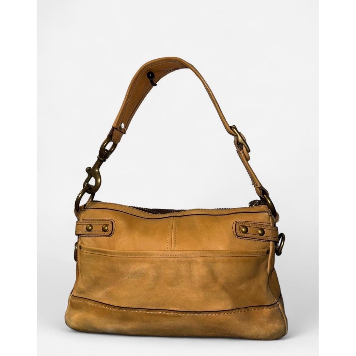 Coach Bleecker Legacy 65th Anniversary Leather Shoulder Bag Brass