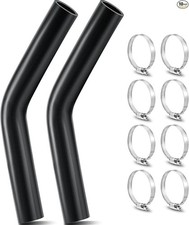 2 Pcs Gasoline Fuel Filler Neck Hose with 8 15 7/8 inch 1 1/2 Inch 45 Degree