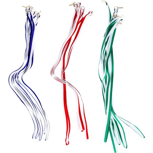 Medal Ribbons Red/Green/Blue 5 Each