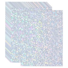 9.5"x7" Holographic Cardstock 40 Pack Metallic Iridescent Mirror Paper, Style 2
