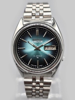 Vintage Seiko 5 Actus 7009 Automatic 21 Jewels Men's Watch Japan | Blue Sunburst