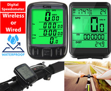 Bike Bicycle Speedometer Cycle Digital Odometer Backlight LCD Waterproof Black
