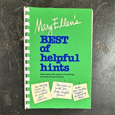 Mary Ellen's Best of Helpful Hints 1979 Spiral Bound Warner Books Revised Ed
