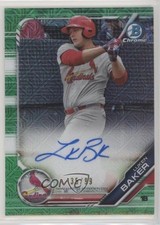 2019 Bowman Mega Box Chrome Mojo Green Refractor 35/99 Luken Baker Auto 01xd