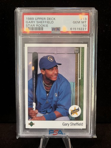1989 Upper Deck Star Rookie Gary Sheffield #13 Rookie Card PSA 10 Gem Mint