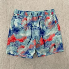 Psycho Bunny Shorts Adult Small Blue Meyer Swim Trunks Tie Dye Lined Logo Mens S