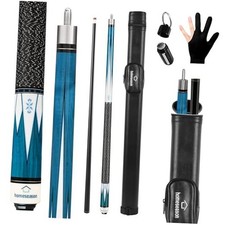 HomeSeason Pool Cue Stick 58" Billiard Cue Sticks Nylon Thread 18oz with bag