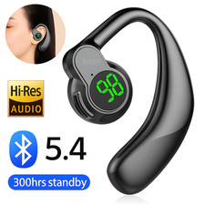 Wireless Bluetooth 5.4 Earpiece Headset Driving Trucker Earbud Noise Cancelling