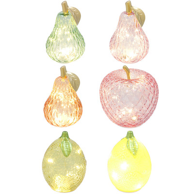 Shudehill Giftware LED Glas Obst Licht Birne Apfel Zitrone Lampe