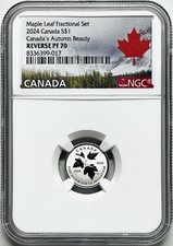 2024 CANADA $1 SILVER REVERSE PROOF MAPLE LEAF AUTUMN BEAUTY 1/20TH NGC REV PF70
