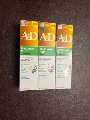 A+D Medicated Rash Ointment, 1.5 oz Each, with Vitamins A & D plus Coll 3PK