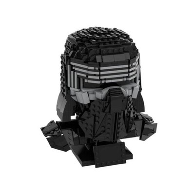 MOC Black Knight Helmet Building Block Set - Dark Sci-Fi Display Model for Fans