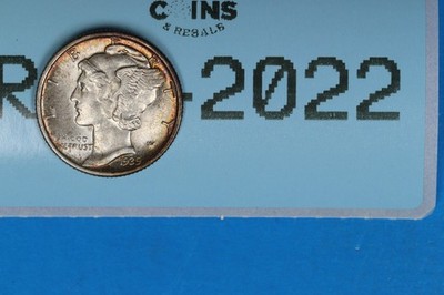 1939 10C MERCURY HEAD SILVER DIME Early US Type RAW-2022