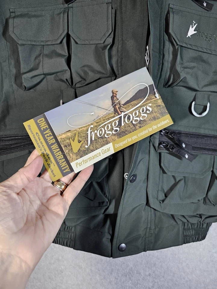 Chaqueta de Vadeo Frogg Toggs Cascades Para Hombre Talla Pequeña Verde Oscuro Nueva Con Etiquetas Foto 3 de 4