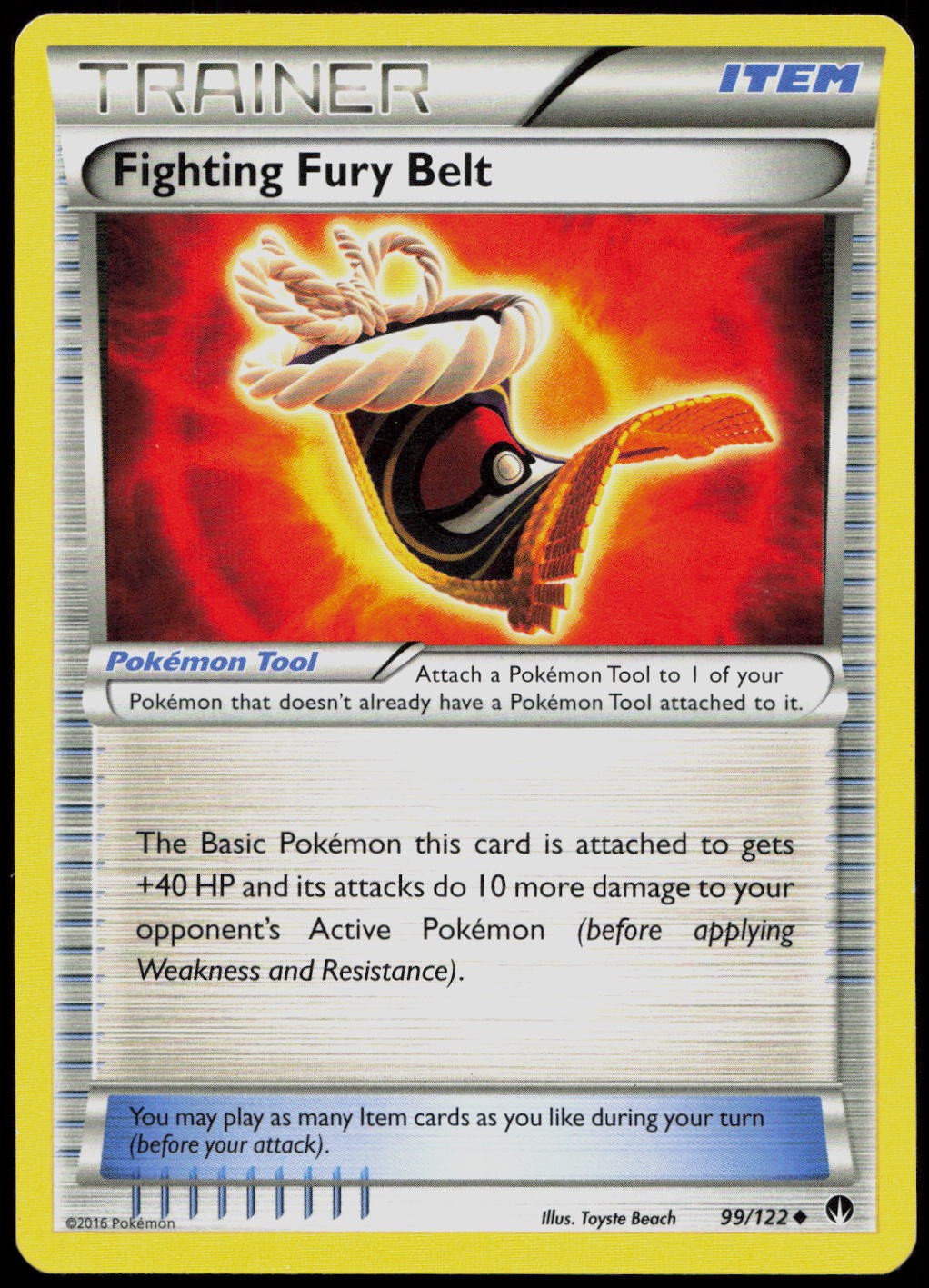 Fighting Fury Belt 99/122 XY - BREAKpoint Non-Holo Pokemon TCG