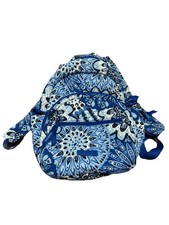 Vera Bradley Quilted Mini Backpack Blue Floral Paisley