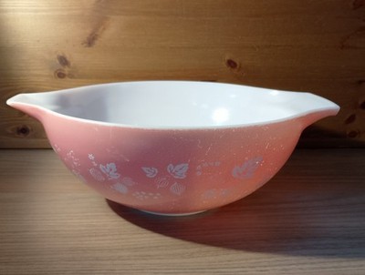 Vintage Pyrex rosa Stachelbeere große Aschenputtel Schale 50er Retro Küche rosa