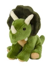 Nature Planet Dinosaur Plush Green Triceratops 9  