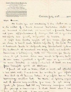 1877 Letter from Chicago, IL