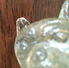 VINTAGE BULLDOG CLEAR GLASS CANDY CONTAINER, NO LID, MADE IN USA. — photo 6