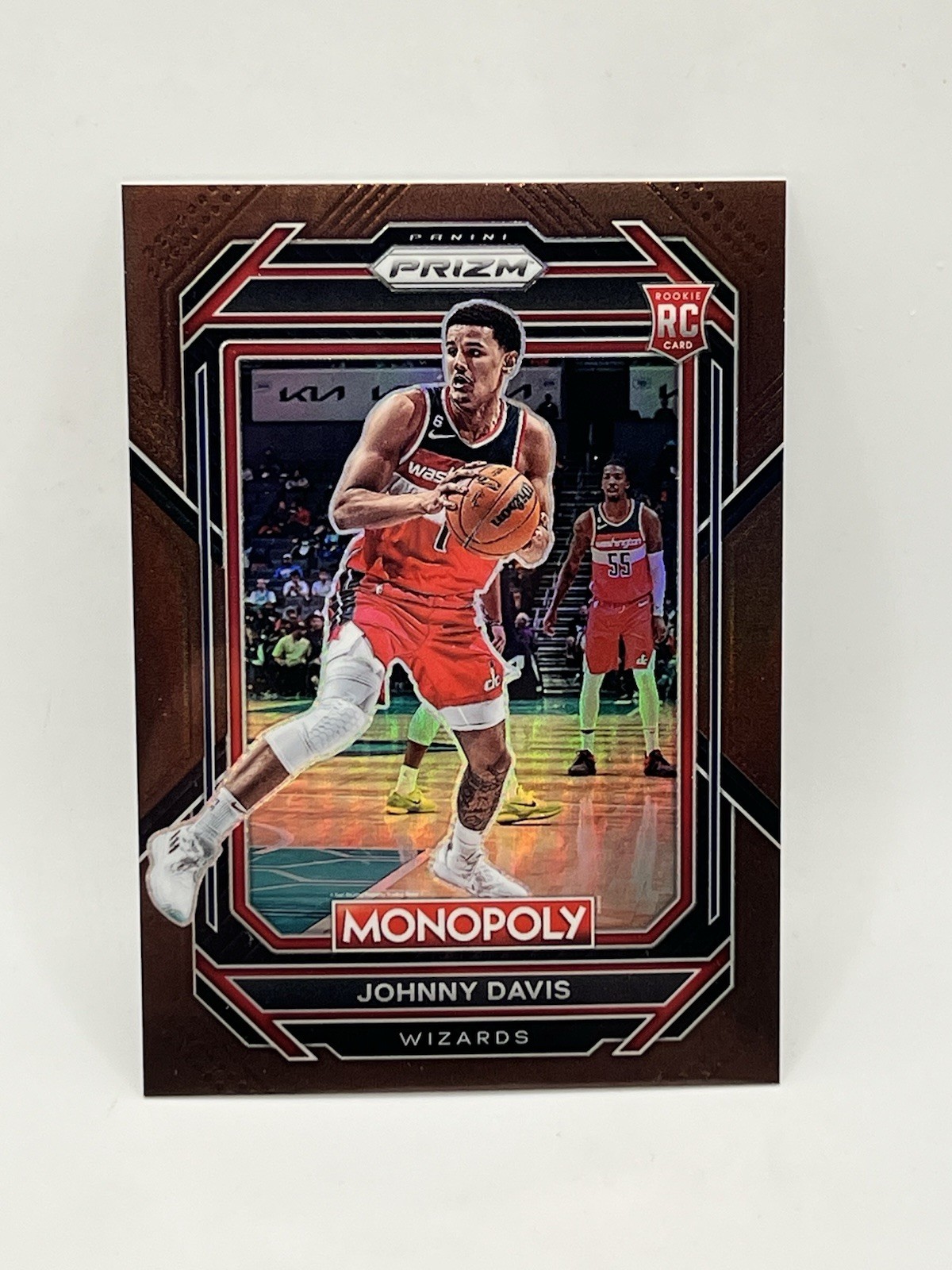 Johnny Davis /249 Rookie Monopoly Brown Prizm 2022-23 Prizm Basketball #90 (RC)