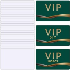 100 Pcs Sublimation Business Card Blanks Metal Bulk 3.4 x 2.1 inches, White