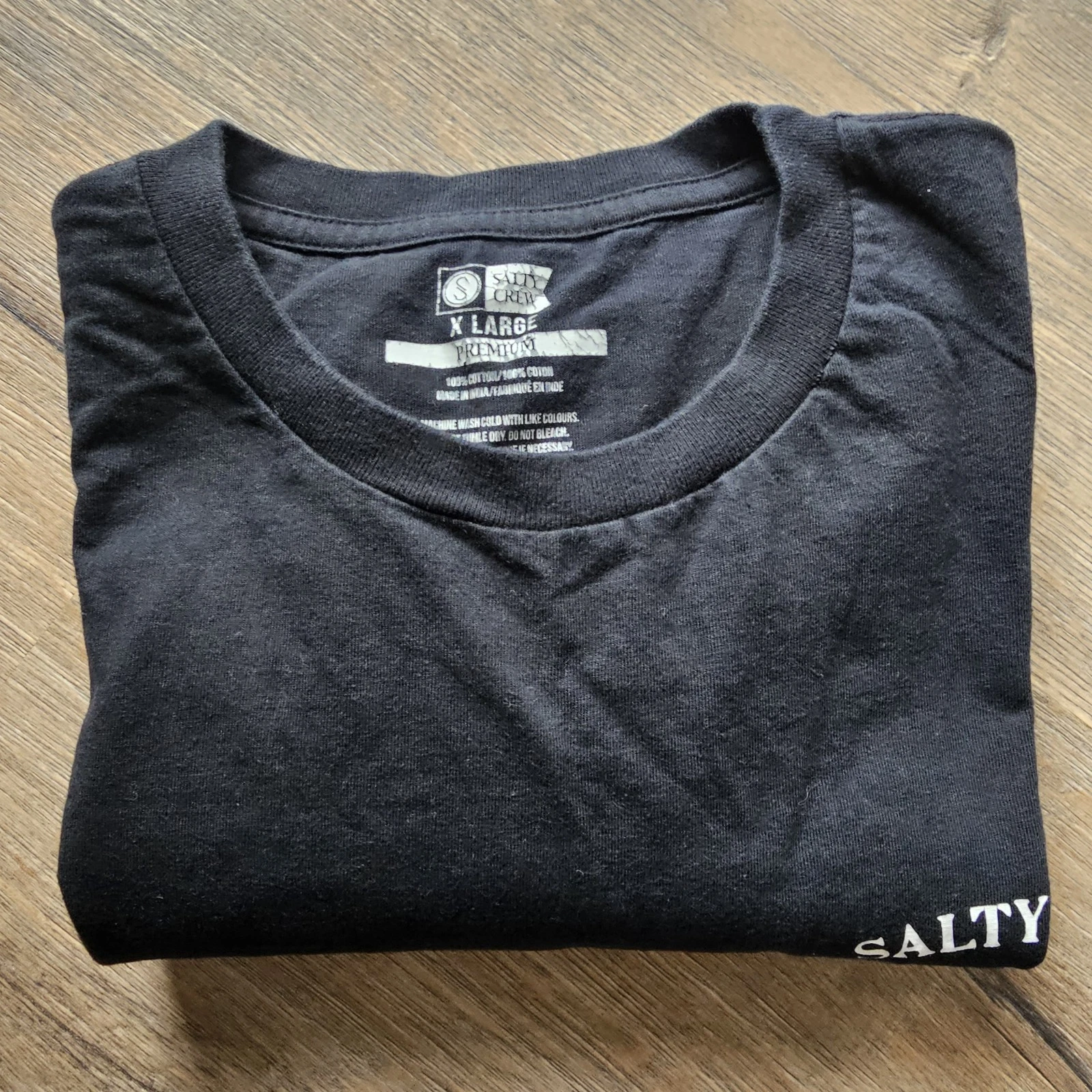 Salty Crew Mens Long Sleeve T Shirt Premium X Large Black Fishing