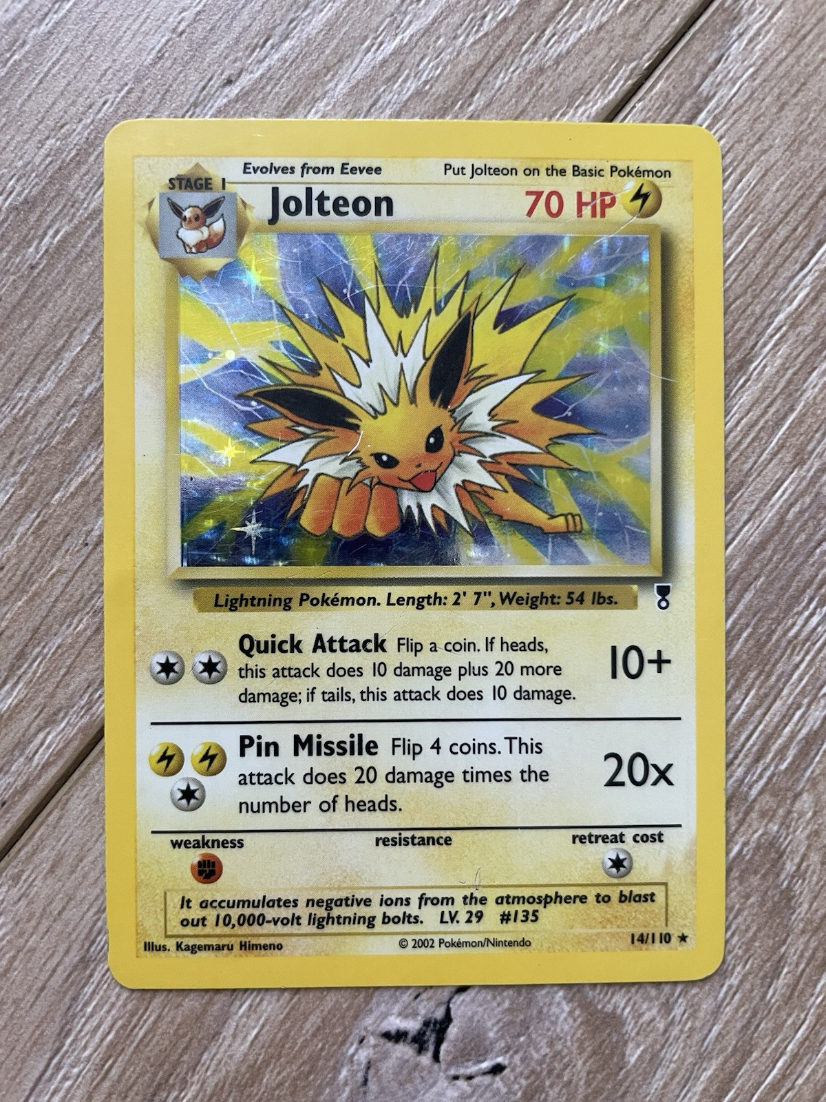 Pokémon Jolteon Legendary Collection 14/110 Holo Rare WOTC LP