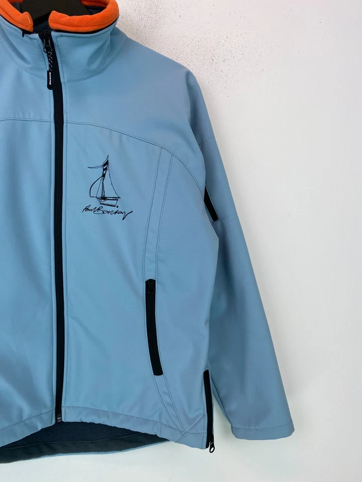 Chaqueta softshell lisa azul Paul Barclay vela exterior deporte cremallera cortavientos M Foto 4 de 4