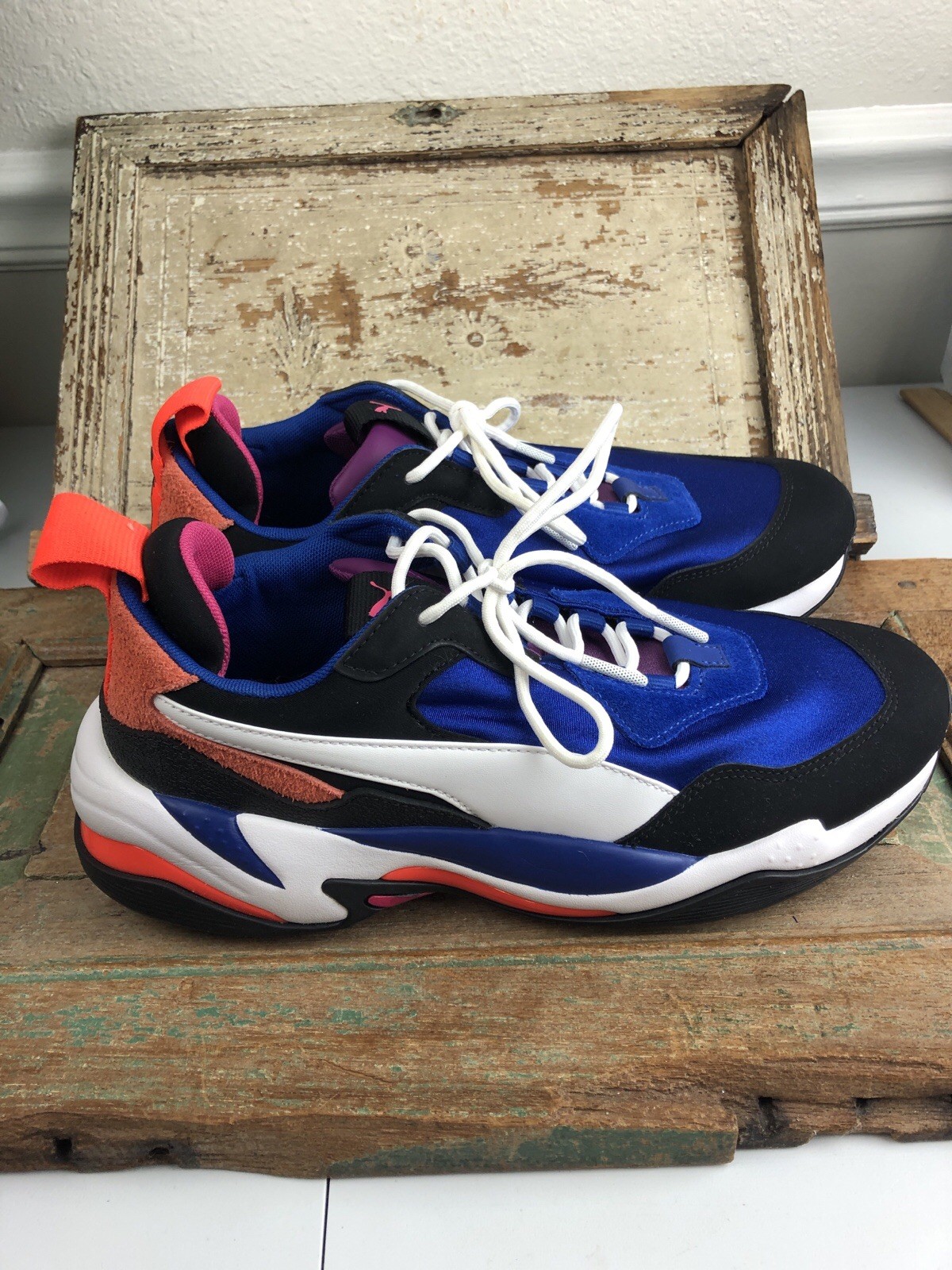 PUMA Thunder 4 Life Lace Up Mens US Sz 9 Blue Sneakers Casual Shoes 36947101 New