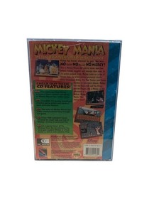 Mickey Mania Timeless Adventures of Mickey Mouse Sega CD, 1994 W/Poster Tested