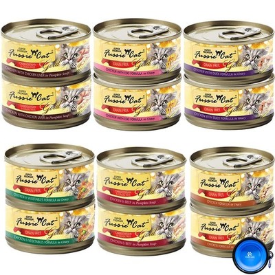 Super Premium Canned Cat Wet Food - 12 Pack Cans Variety Pack W/HS Pet Food B...