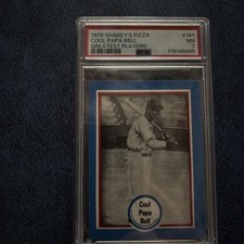 1976 SHAKEY'S PIZZA HOF #141 COOL PAPA BELL PSA 7