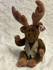 MINT 1993 Ty Attic Treasures MONTGOMERY The Moose W/ Original Vest & Tags MWMT