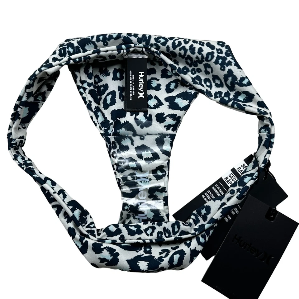 Parte inferior de bikini de natación Hurley para mujer talla XS leopardo estampado animal hipster NUEVO Foto 3 de 4