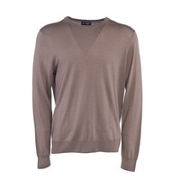 Hackett London Pullover Braun Merinowolle-Seide Gr. M Herren HM702834
