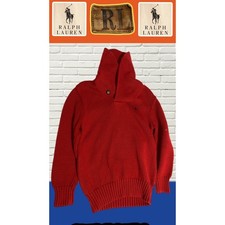 Polo Ralph Lauren Kids Red Scoop Neck Sweater Size 7 100 Cotton
