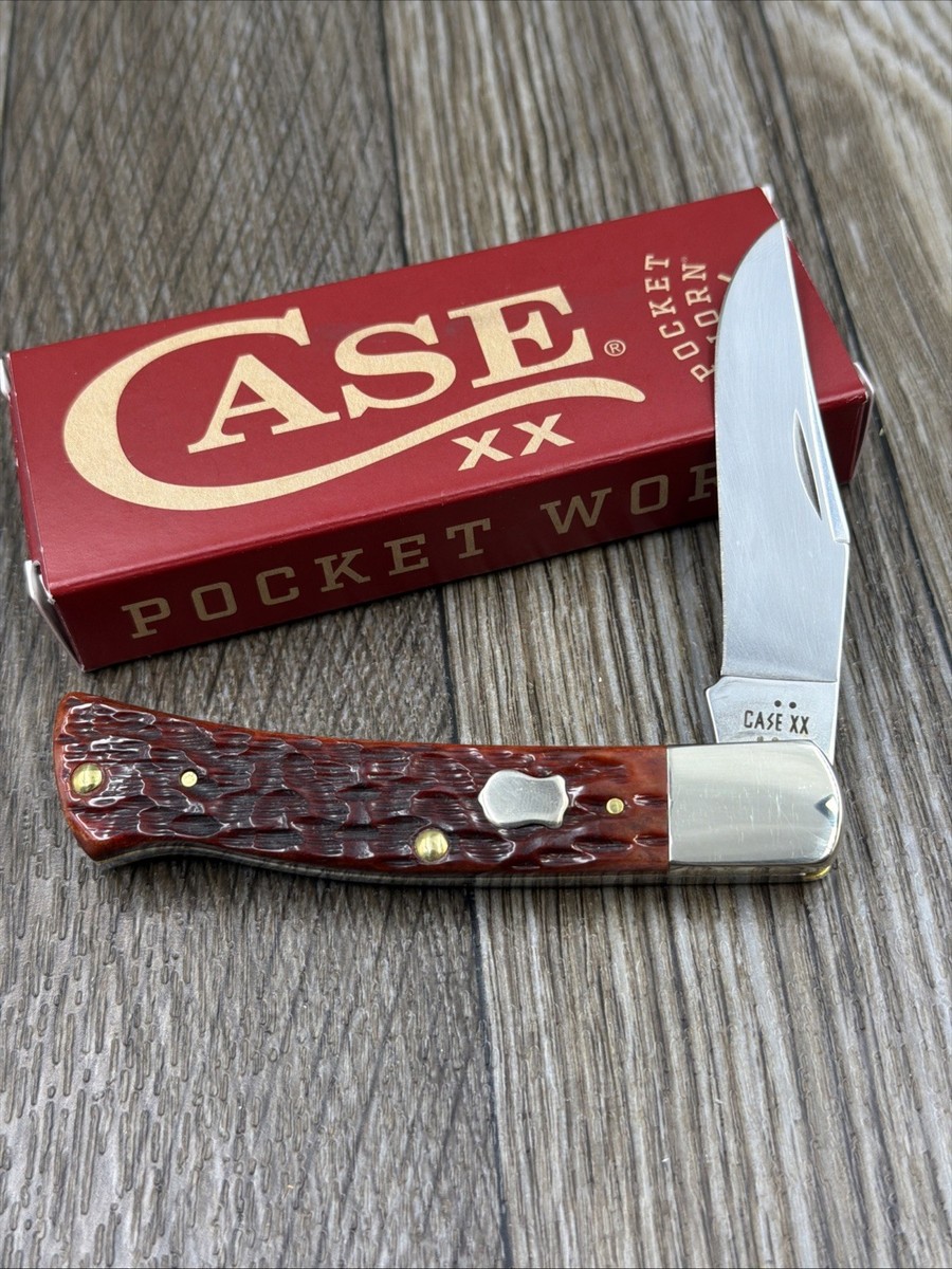 Case XX BR61135 SS Mahogany Bone Peach Seed Jig Axe Handle Ruple