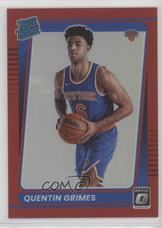 2021 Panini Donruss Optic Rated Rookie Red Prizm 13/99 Quentin Grimes #166 10yl