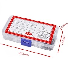 230PCS XH2.54 JST Connectors 2P/3P/4P/5P Plastic Housing with Terminals