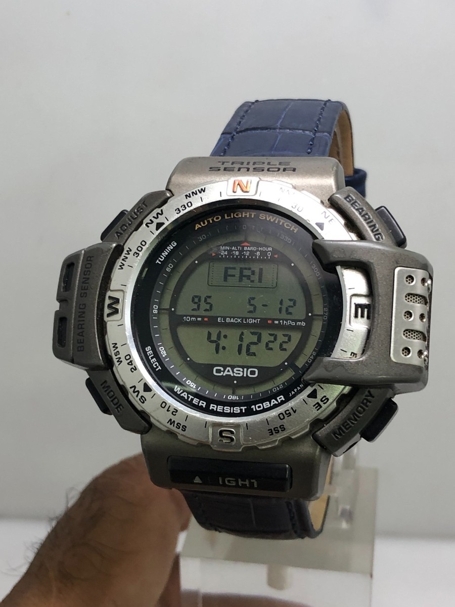 CASIO カシオ PRO TREK トリプルセンサー PRT-400 CASIO Pro Trek Triple Sensor Digital Watch PRT-400 Tested