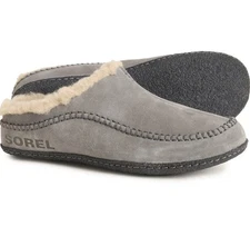 NIB MENS SOREL FALCON RIDGE II GREY SUUEDE SCUFF SLIPPERS SZ 13