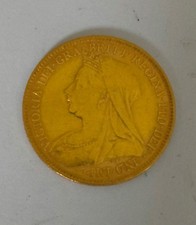 22ct Gold Half Sovereign Victoria Veiled Head 1899 gold coin