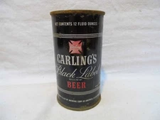 BLACK LABEL FLAT TOP BEER CAN~CARLING BREWING COMPANY OF AMERICA, CLEVELAND, O